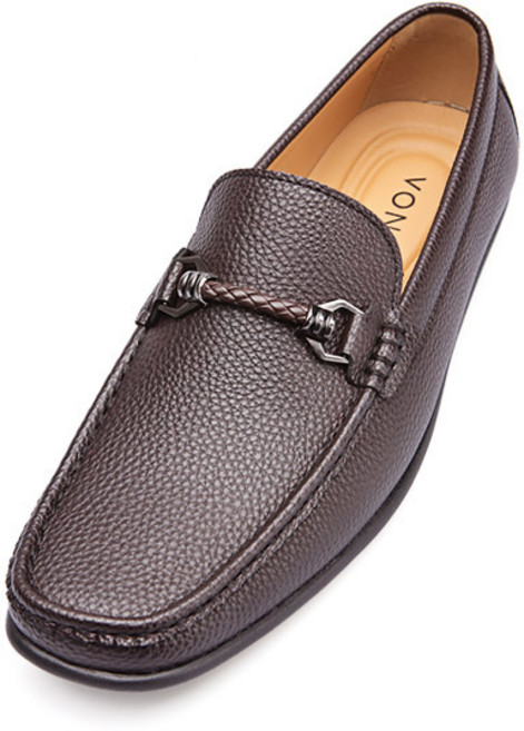 VONIN 남성용 오플패턴 유팁 장식 드라이빙 로퍼 RXF017DBR