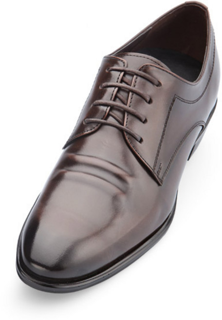 VONIN COLLECTION 天然牛皮厚底素面手工皮鞋 CBN014DBR