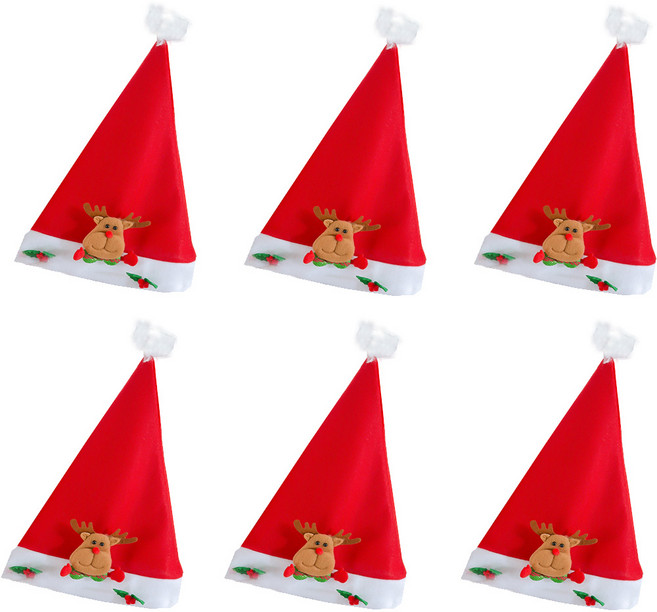 파티쇼 인형 산타모자, 루돌프, 6개