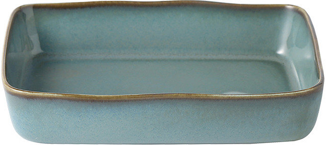 까사무띠 쎄나 깊은 직사각 접시, 다크그레이, 1개