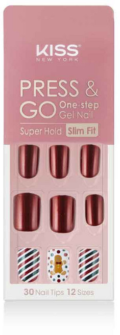 키스뉴욕 프레스앤고 슬림핏 네일팁세트, 진저쿠키맨, 1개