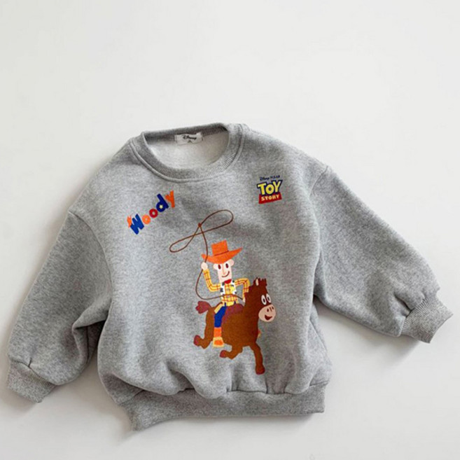 느엘 아동용 우디 기모 맨투맨