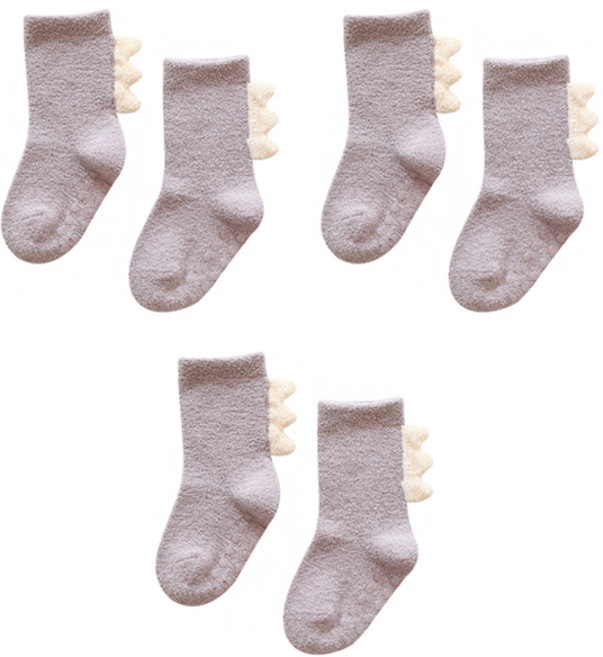 맘스케어 포인트공룡 신생아 수면양말 3족