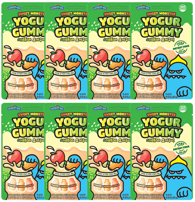 스위트몬스터 요거구미 젤리 식이섬유, 60g, 8개