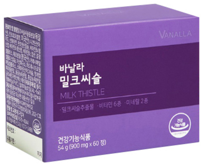 바날라 밀크씨슬 영양제, 60정, 1개