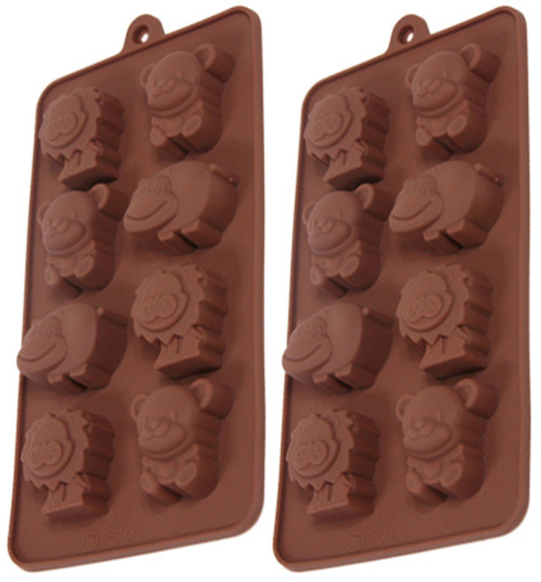 실리콘몰드 미니 동물 8구, 2개