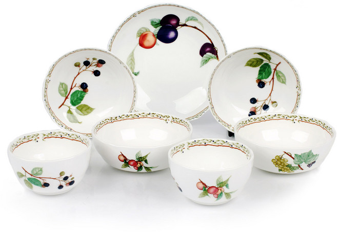 노리다케 오차드가든 한식기 세트 7p, 혼합색상, 밥공기 2p + 국공기 2p + 찬기 2p + 대접시, 7개