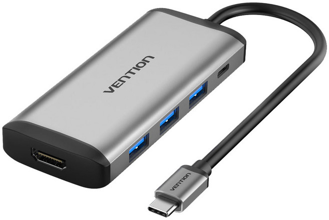 벤션 C타입 멀티포트 허브 HDMI 컨버터 CNBHB, 혼합색상, 1개