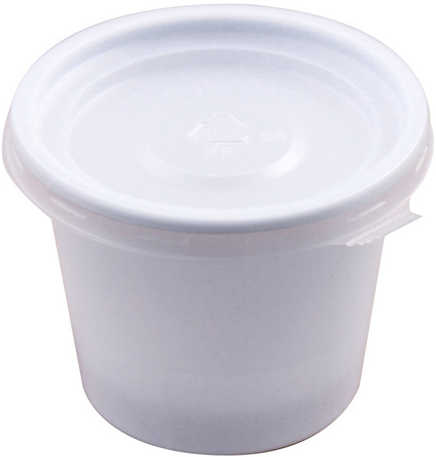 다용도 화이트 소스컵 150ml 윗면 7.5cm x 높이 5.8 cm, 100개입, 1개
