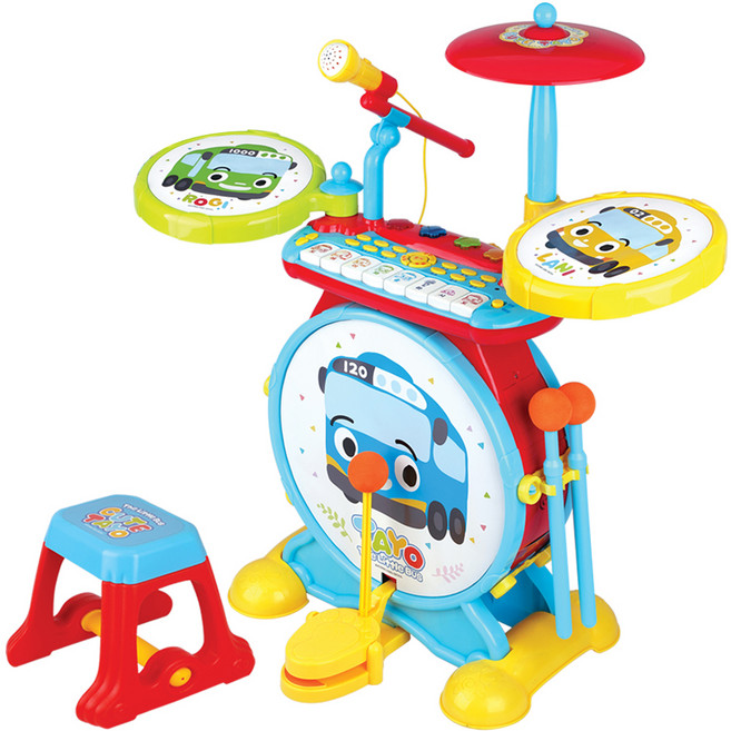 바니랜드 타요 뮤직 플레이 드럼 세트, 혼합색상, 1개