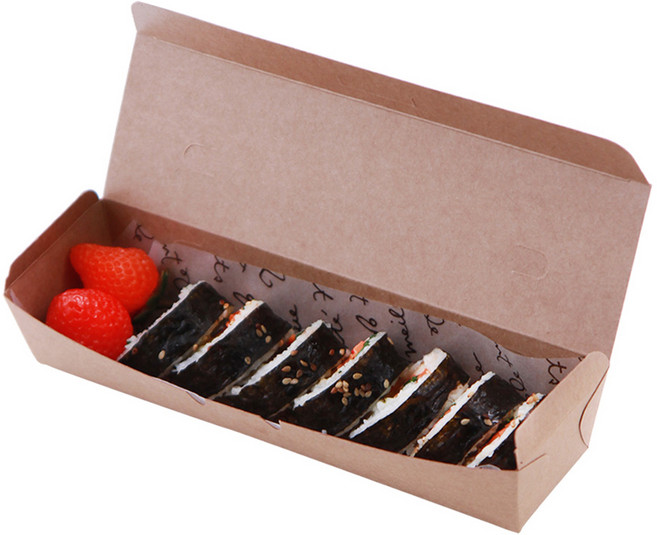 크라프트 종이도시락 20.5 × 5 × 3.7cm, 25개입, 1개