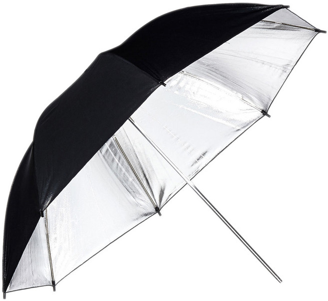 본젠 촬영 조명우산 84cm 블랙 + 실버 반사, KU-331K, 1개
