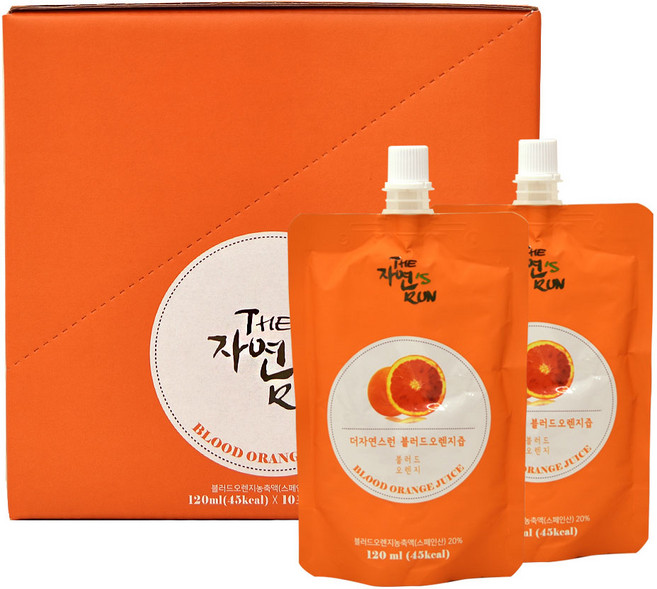더자연스런 블러드오렌지즙, 120ml, 10개