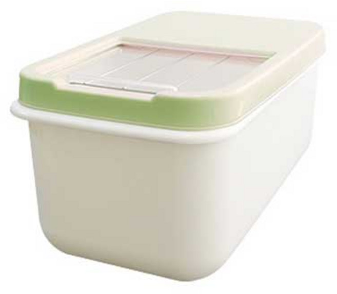 푸코 슬라이드 잡곡 쌀통 10kg, 그린, 1개