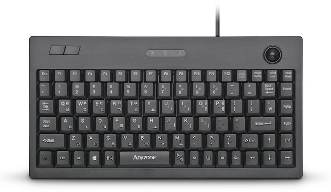 Anyzone USB 軌跡球迷你有線無數字鍵鍵盤 + 鍵盤膜, 混合色, ATK-100, 紅軸