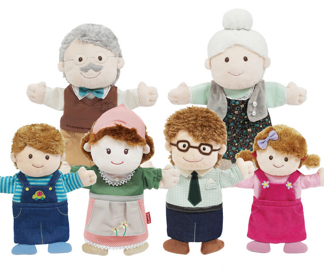 매직캐슬 대가족 손인형, 6개, 1개