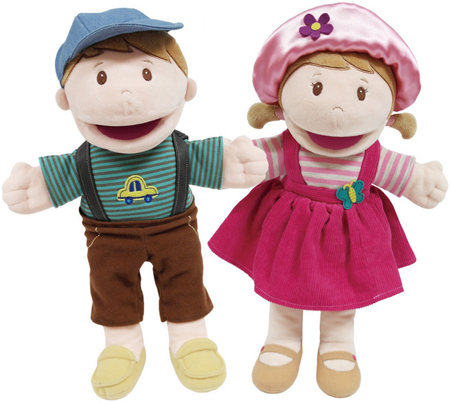 매직캐슬 12805 말하는 손인형 소년 소녀 세트, 2개, 1세트
