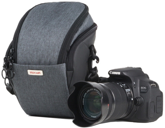 인디썬 DSLR 홀스터 카메라 가방 스몰, 투톤그레이, 1개