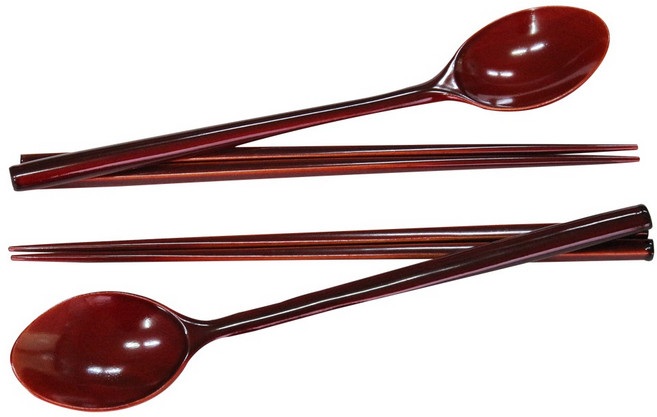 남원목기 국산 춘향골 수저 젓가락 세트, 2세트
