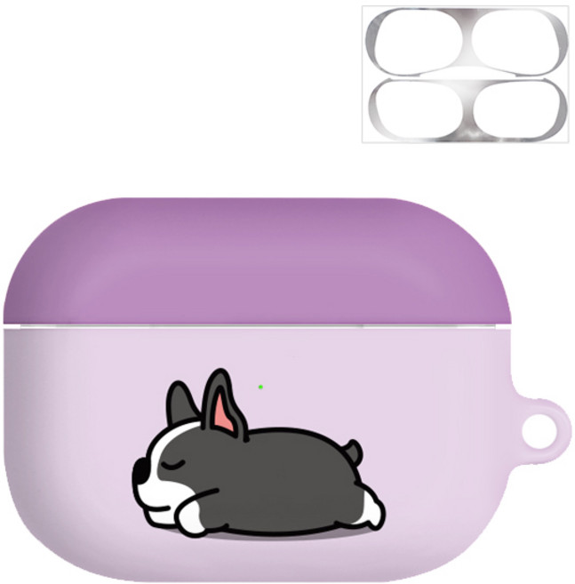 바니몽 냅퍼피 하드 에어팟 프로 케이스 + 철가루 방지 스티커, 냅불독, 1개