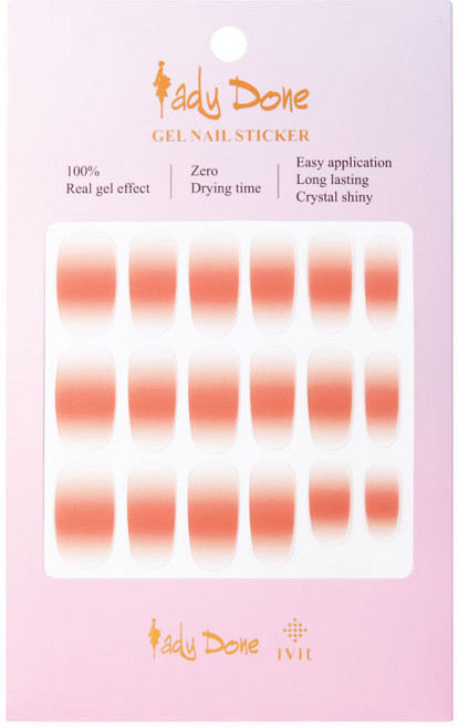 레이디던 아이빛 젤 네일 스티커, desing116, 1개