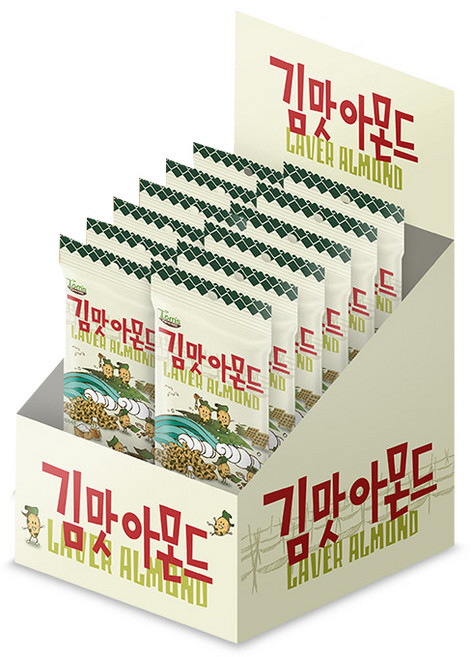 탐스팜 김맛 아몬드, 30g, 12개