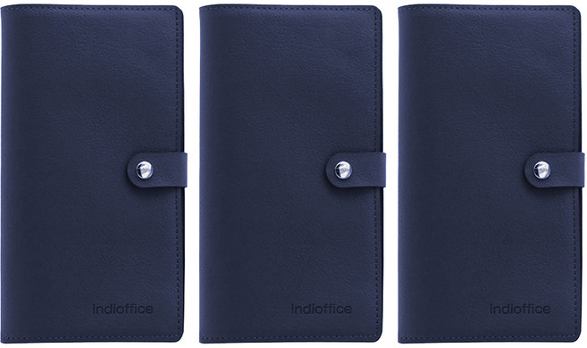 인디 가죽 명함집 96매 3p, 남색