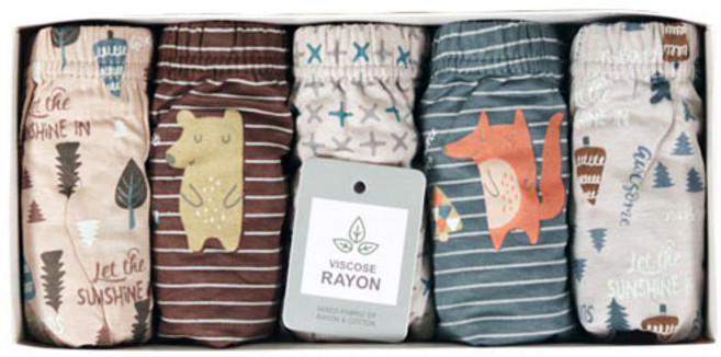 엠알키즈 남아용 탐탐 삼각팬티 5종 세트