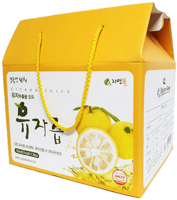 자연뜰 보물섬 남해 유자즙, 3L, 1박스