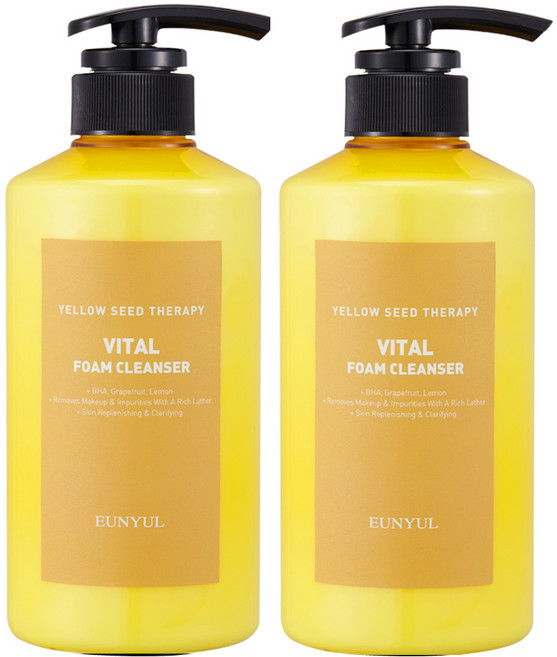 은율 옐로우씨드 테라피 바이탈 폼 클렌징, 500ml, 2개