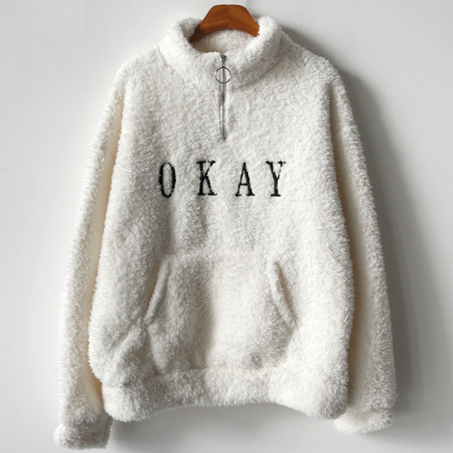 엔비룩 복실복실 퍼 아노락 맨투맨