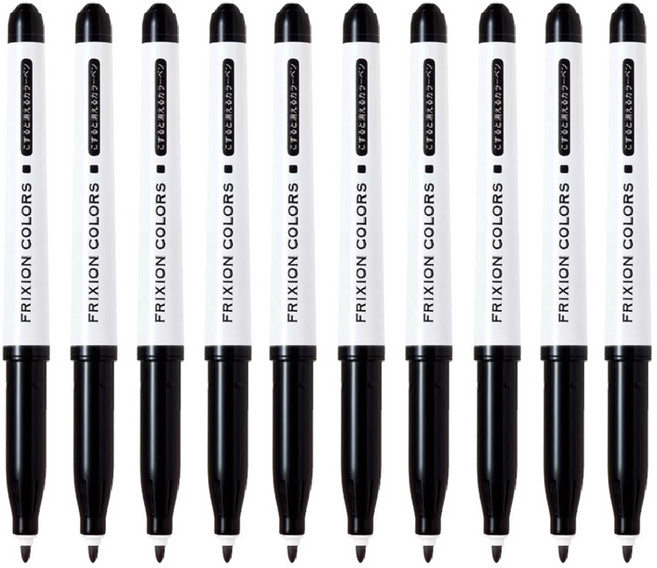 프릭션 컬러즈 지워지는 사인펜, 블랙, 10개