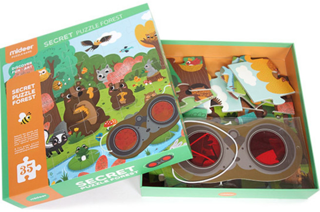 mideer 숨은 그림 찾기 유아 직소퍼즐, 35피스, Forest, 1개