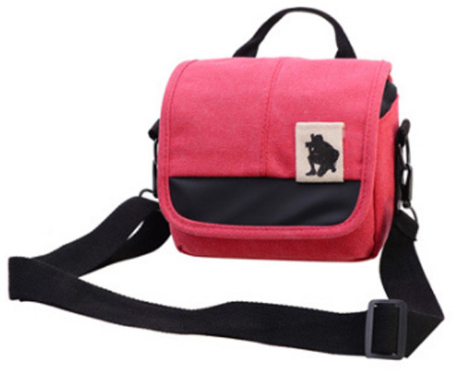 콩 포토그래퍼 심플스퀘어 카메라가방, 핑크, 1개