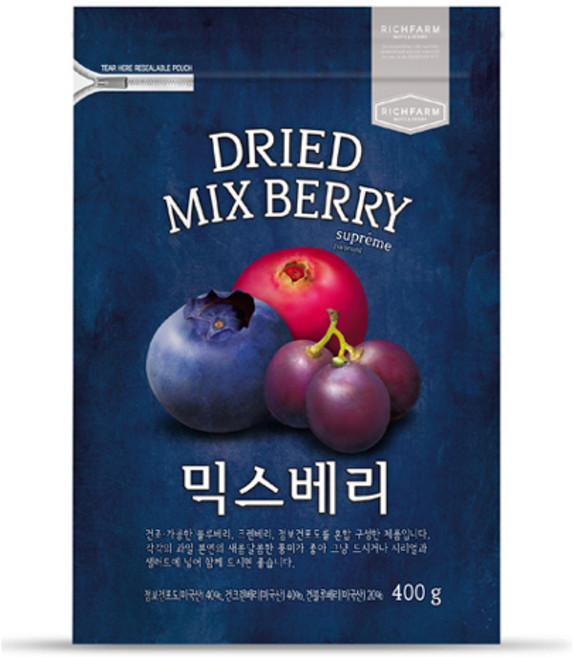 리치팜너트 믹스베리, 400g, 1개