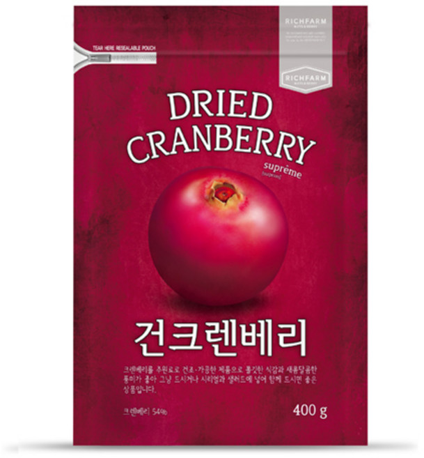 리치팜너트 건크렌베리, 400g, 1개