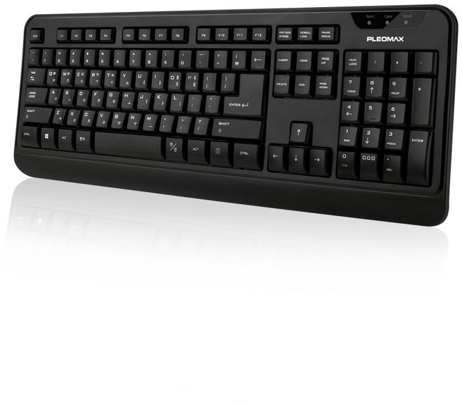 플레오맥스 유선 일반형 저소음 키보드, PKB-K000, 청축