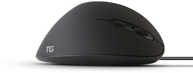 TG삼보 HEALING 인체공학 버티컬 유선마우스, TG-TM618U, 블랙