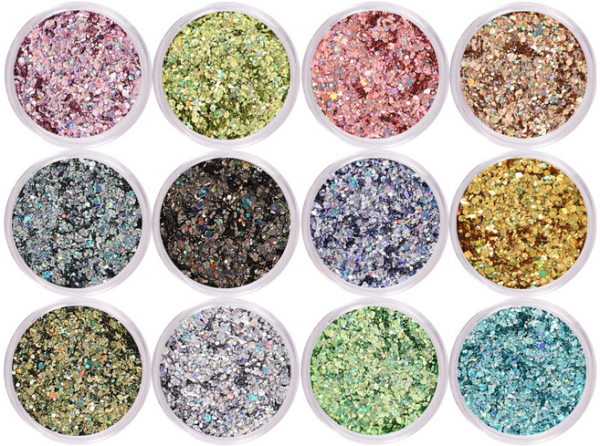 메이브라운 디아몬 레이져 젤네일 글리터 12종세트 M10177, 혼합 색상, 1개