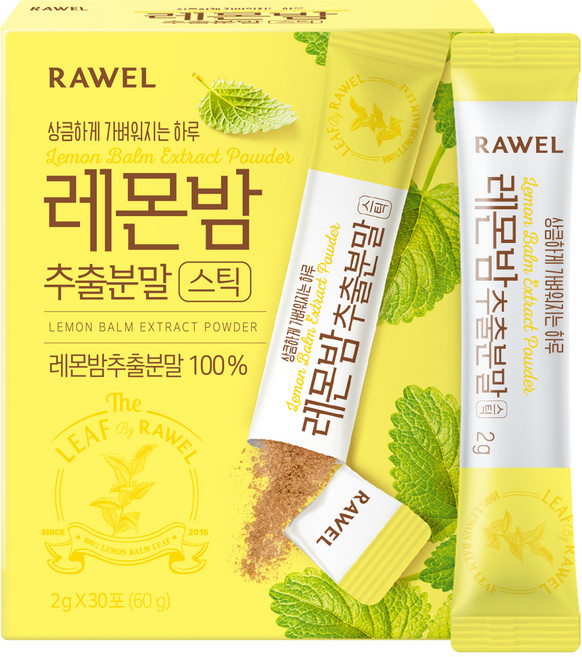 로엘 레몬밤 추출 건강 분말 스틱, 60g, 1개