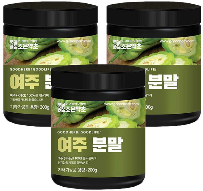 조은약초 여주 고과 여주 분말 가루, 200g, 3개