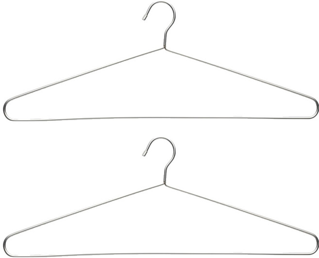 超大衣架 85cm x 6mm, 銀色, 2個
