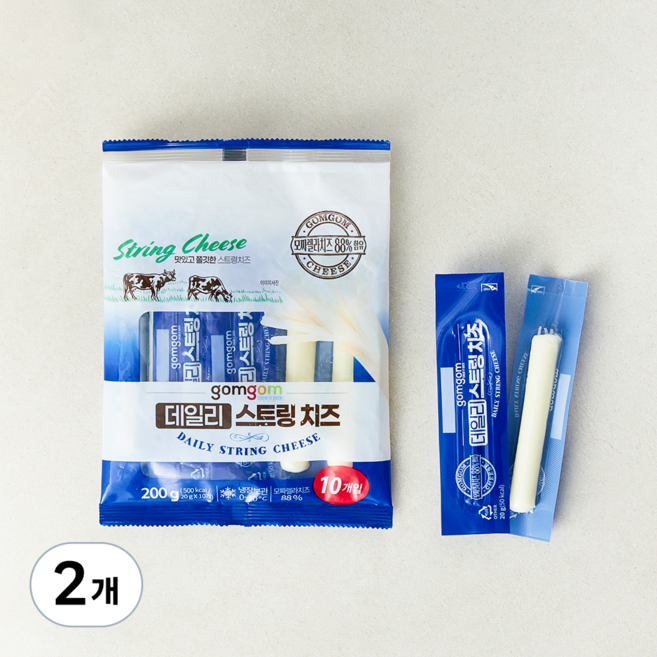 곰곰 데일리 스트링치즈, 20g, 10개입, 2개