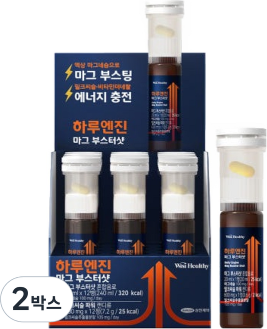 위시헬씨 하루엔진 마그 부스터샷, 2박스, 12회분