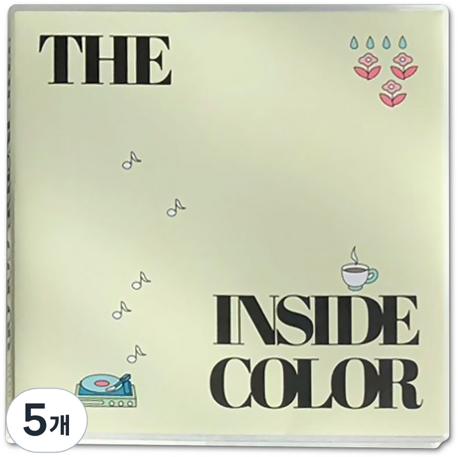 인도사이다 인사이드 컬러 다이어리 만년형 + 스티커 세트, 레몬띵크, 5개
