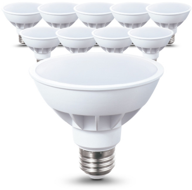 씨티오 LED 전구 PAR30 확산형 15W, 주백색, 10개