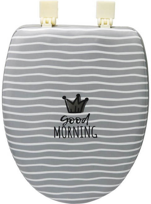 엘트리 크라운 쿠션 변기커버 특대형 O자형, 그레이, 1개