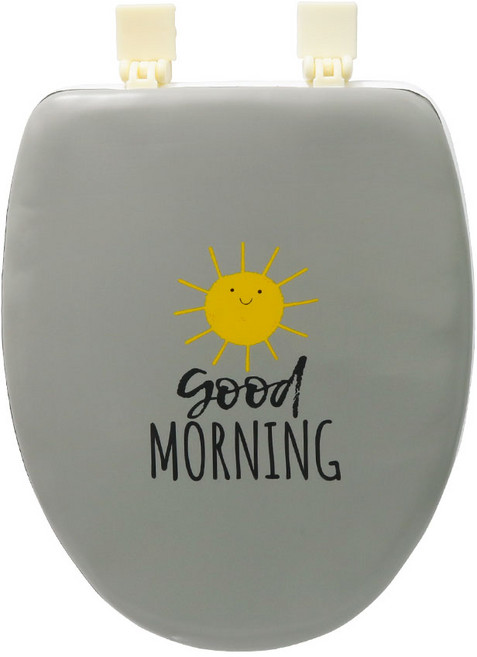 선샤인 쿠션 변기커버 특대형 O자형, 그레이, 1개