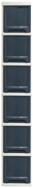 보노하우스 슬림 틈새 서랍장 6단, 네이비