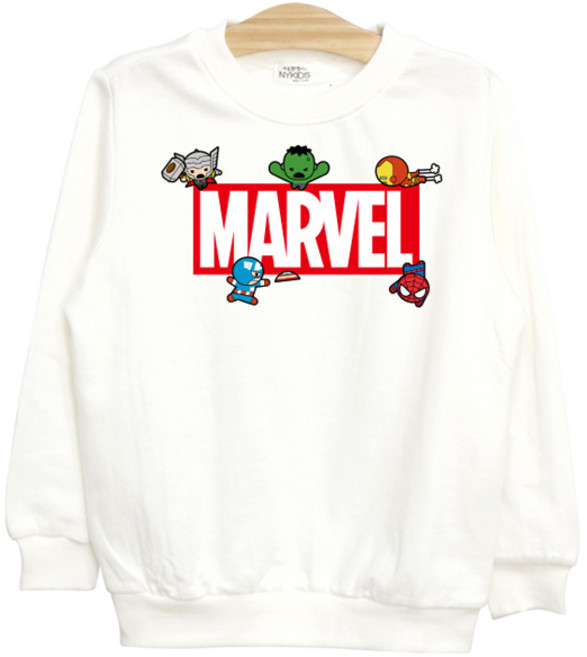 뉴욕꼬맹이 아동용 어벤져스 마블 맨투맨z 티셔츠 P021